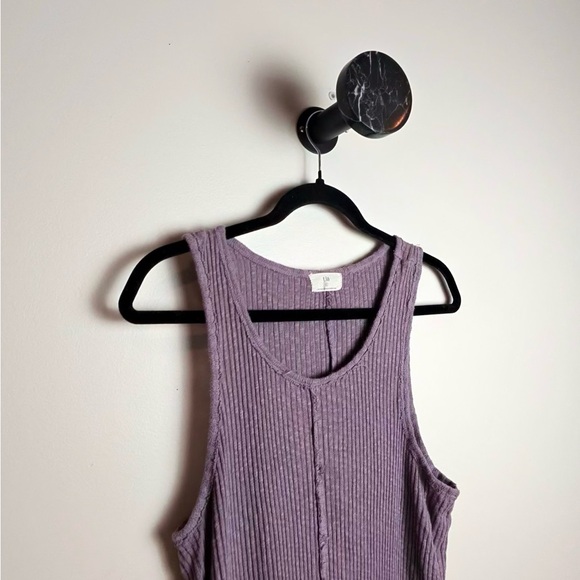 Lavender Ribbed Tank Top Dress L - Picture 4 of 4